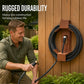 🎉🎉Amazing 50% OFF!  👩🏻‍🌾2-in-1 Decor & Storage！🏡Get rid of messy long water pipes！Wall Mounted Iron Garden Hose Holder