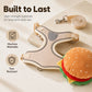 ⏳Limited-time 50% off⏰ Offer your furry friend a comfortable travel experience!🦮Cute Hamburger Pet Harness and Leash Set with Mini Backpack🍔🦮