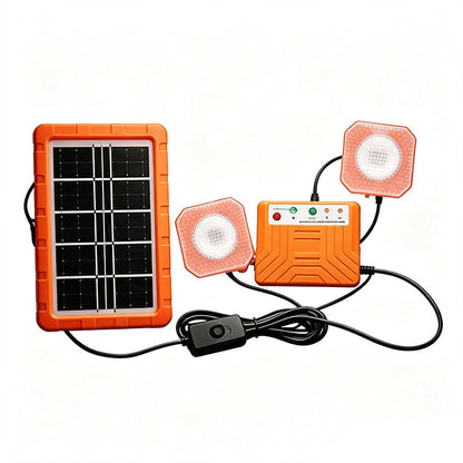 ☀️ 52% OFF NOW! Portable Solar Power System with 2 LED Lights – Off-Grid Solar Generator Kit, Multi-Port Charging Station for Camping, Emergency & Outdoor Use