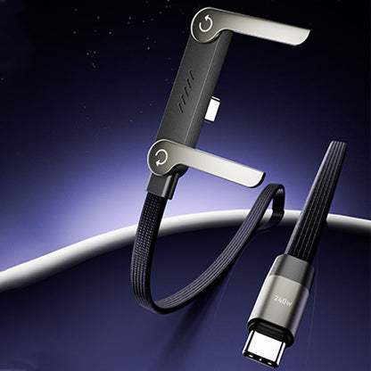 ⚡️50% OFF! 240W 2-in-1 USB-C Stand Charging Cable, Hands-Free Phone Holder & Fast Charger Cord