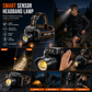Super Bright Rechargeable Headlamp with Motion Sensor Zoomable Design and Long Battery Life Head Mounted Flashlight for Outdoor Fishing and Mountaineering