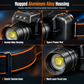 Super Bright Rechargeable Headlamp with Motion Sensor Zoomable Design and Long Battery Life Head Mounted Flashlight for Outdoor Fishing and Mountaineering