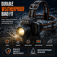 Super Bright Rechargeable Headlamp with Motion Sensor Zoomable Design and Long Battery Life Head Mounted Flashlight for Outdoor Fishing and Mountaineering