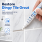 50% OFF NOW! 💥White Tile Grout Repair Pen – Quick Grout Refresh Marker, Cover Stains & Discoloration, Brighten Tile Joints for Bathroom Kitchen