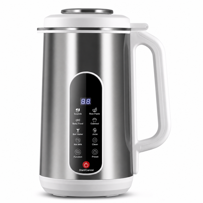 Multi-Functional 304 Stainless Steel Soy Milk Maker and High- Blender Large Capacity Filter-Free Household Food Processor with Smart Timer