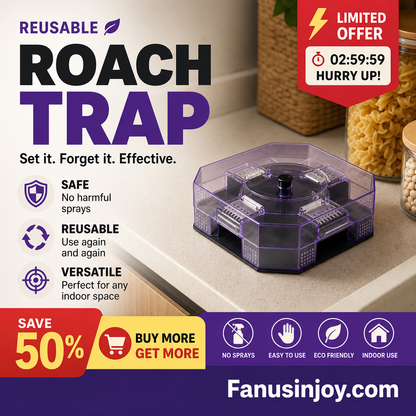 💥Buy 3 Get 2 Free! ❌ Eliminate all cockroaches! Reusable Effective Roach Trap