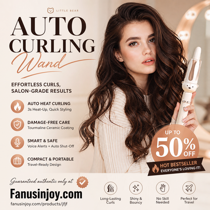 💇‍♀️Stylist Recommended 50% Off！🔥Heats Up In 3 Seconds For Fast Styling！👱‍♀️Create Perfect Hairstyles! 💇‍♀️Long‑Lasting Auto Curling Iron – Curls That Stay All Day