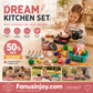 ✨️50% surprise discount！🎉Prices start from only £12.99！👨‍🍳Let your little ones become young chefs！Pretend Play Kitchen Toy Set