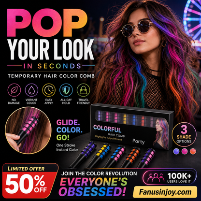 🔥Limited time 50% off! 🌈Get gorgeous hair color with one comb！Temporary Hair Dye Comb Applicator