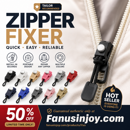 🔥2026 New Arrival 50% Off！🛠️🧥Never worry about broken zippers again！✨️Easy Install Zipper Puller Repair Kit