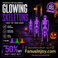 👻50% Off For Halloween! 💀Best Decorations For Spooky Ghost Vibes!🎃💡 Solar Skeleton Stake Lights – Glow In The Dark, Solar Powered, Easy To Install. Ideal For Haunted Yard, Porch & Walkway! 👻🪦✅