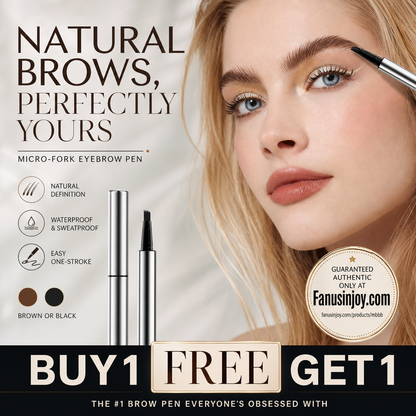 💞HOT SALE -BUY 1 GET 1 FREE！👩🏻‍🏭Recommended by beauty influencers! 💃🏻Waterproof, sweat-resistant and long-lasting makeup！Waterproof Eyebrow Pen with Micro-Fork Tip💧