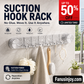 🔥Limited time 50% off！👋Say goodbye to traditional residue hooks！Punch-Free Ripple Rotary Suction Cup Hanger Rack