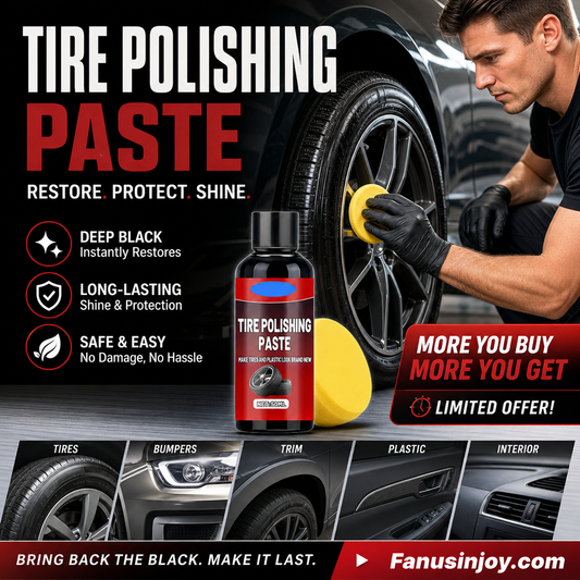 🚗Direct sale from auto repair shops! 🛠️🔥Buy 3 get 2 free! Make your tires look brand new!Instant Black Tire Polishing Paste