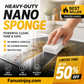 🔥Limited Time 50% Off！✨️Wipe clean instantly！High-Density Compressed Nano Sponge Eraser