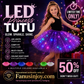 ✨️Surprise 50% Off！👸Become a glowing princess！👗LED Light Up Sequin Tutu Skirt Star Mesh Princess Skirt for Girls and Adults