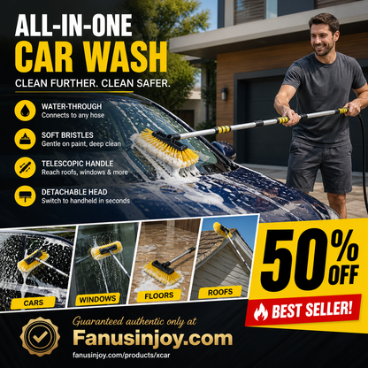 🔥50% Limited‑Time Discount! 💦360‑Degree All‑Round Cleaning Tool To Care For Your Car!🚗 Extendable Car Wash Brush – 60" Long Handle, 360° Clean! ✨ Reach higher, scrub smarter – gentle on paint, tough on dirt! 🧼💦