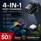 🔥Limited time 50% off！🔋4-in-1 charger for flexible charging！🔌Universal 4-in-1 USB Power Adapter